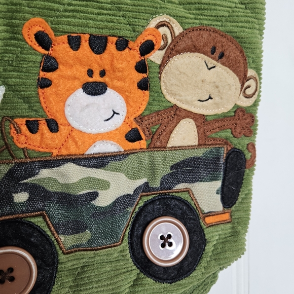 Stephen Joseph Backpack Kids Quilted Mixed Fabrics Zoo Safari Textured - Picture 3 of 14
